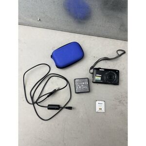 Nikon COOLPIX S3300 16.0MP Digital Camera Black - 6x Zoom - Bundle Tested